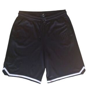 H&M Relaxed Fit Athletic Shorts, Medium, Black.